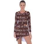 All of Life Comes to Me with Ease, Joy and Glory Asymmetric Cut-Out Shift Dress