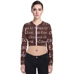 All of Life Comes to Me with Ease, Joy and Glory Long Sleeve Zip Up Bomber Jacket