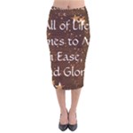 All of Life Comes to Me with Ease, Joy and Glory Velvet Midi Pencil Skirt