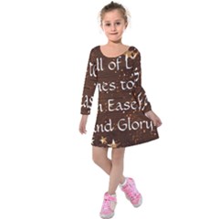 Kids  Long Sleeve Velvet Dress 