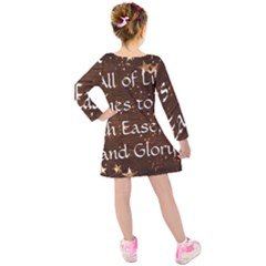 Kids  Long Sleeve Velvet Dress 