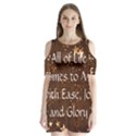 Shoulder Cutout Velvet One Piece 