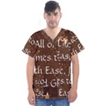 All of Life Comes to Me with Ease, Joy and Glory Men s V-Neck Scrub Top
