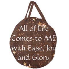 Giant Round Zipper Tote 