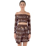 All of Life Comes to Me with Ease, Joy and Glory Off Shoulder Top with Skirt Set
