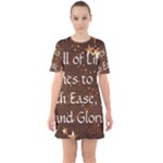 All of Life Comes to Me with Ease, Joy and Glory Sixties Short Sleeve Mini Dress
