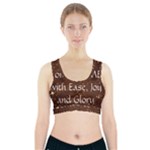 All of Life Comes to Me with Ease, Joy and Glory Sports Bra With Pocket