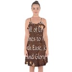 All of Life Comes to Me with Ease, Joy and Glory Ruffle Detail Chiffon Dress