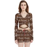 All of Life Comes to Me with Ease, Joy and Glory Velvet Wrap Crop Top and Shorts Set