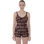 All of Life Comes to Me with Ease, Joy and Glory Tie Front Two Piece Tankini