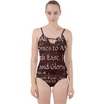 All of Life Comes to Me with Ease, Joy and Glory Cut Out Top Tankini Set