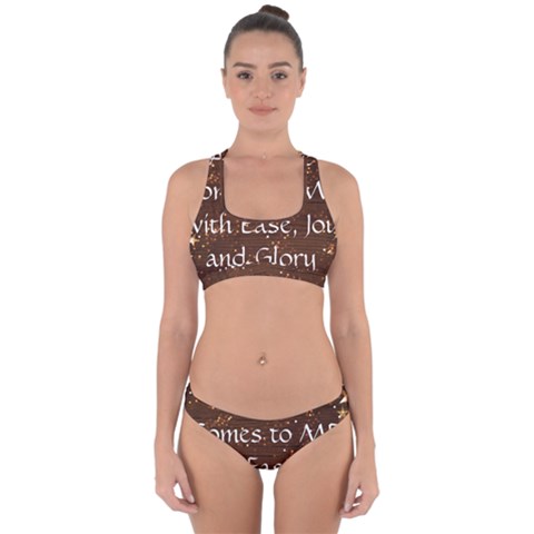 All of Life Comes to Me with Ease, Joy and Glory Cross Back Hipster Bikini Set from ArtsNow.com
