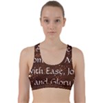 All of Life Comes to Me with Ease, Joy and Glory Back Weave Sports Bra