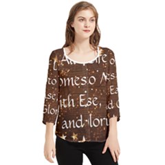 Chiffon Quarter Sleeve Blouse 