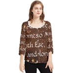 All of Life Comes to Me with Ease, Joy and Glory Chiffon Quarter Sleeve Blouse