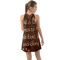 Halter Tie Back Chiffon Dress 