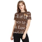 All of Life Comes to Me with Ease, Joy and Glory Women s Short Sleeve Rash Guard