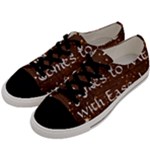 All of Life Comes to Me with Ease, Joy and Glory Men s Low Top Canvas Sneakers