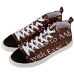 All of Life Comes to Me with Ease, Joy and Glory Men s Mid-Top Canvas Sneakers