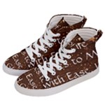 All of Life Comes to Me with Ease, Joy and Glory Men s Hi-Top Skate Sneakers