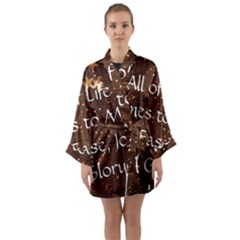 Long Sleeve Satin Kimono 