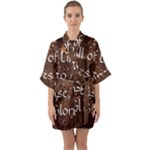 All of Life Comes to Me with Ease, Joy and Glory Half Sleeve Satin Kimono 