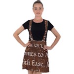 All of Life Comes to Me with Ease, Joy and Glory Velvet Suspender Skater Skirt