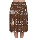 All of Life Comes to Me with Ease, Joy and Glory Velvet Flared Midi Skirt