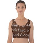 All of Life Comes to Me with Ease, Joy and Glory Velvet Crop Top