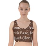 All of Life Comes to Me with Ease, Joy and Glory Velvet Racer Back Crop Top