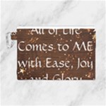 All of Life Comes to Me with Ease, Joy and Glory Canvas Cosmetic Bag (Large)