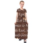 All of Life Comes to Me with Ease, Joy and Glory Kids  Short Sleeve Maxi Dress