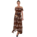 All of Life Comes to Me with Ease, Joy and Glory Off Shoulder Open Front Chiffon Dress