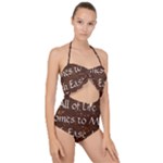 All of Life Comes to Me with Ease, Joy and Glory Scallop Top Cut Out Swimsuit