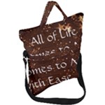 All of Life Comes to Me with Ease, Joy and Glory Fold Over Handle Tote Bag