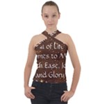 All of Life Comes to Me with Ease, Joy and Glory Cross Neck Velour Top
