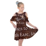 All of Life Comes to Me with Ease, Joy and Glory Kids  Shoulder Cutout Chiffon Dress