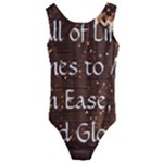 All of Life Comes to Me with Ease, Joy and Glory Kids  Cut-Out Back One Piece Swimsuit