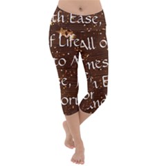 Lightweight Velour Capri Yoga Leggings 