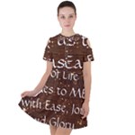 All of Life Comes to Me with Ease, Joy and Glory Short Sleeve Shoulder Cut Out Dress 