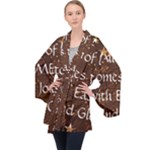 All of Life Comes to Me with Ease, Joy and Glory Long Sleeve Velvet Kimono 