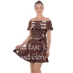 All of Life Comes to Me with Ease, Joy and Glory Off Shoulder Velour Dress