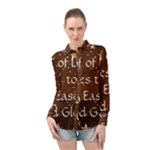 All of Life Comes to Me with Ease, Joy and Glory Long Sleeve Chiffon Shirt