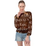 All of Life Comes to Me with Ease, Joy and Glory Banded Bottom Chiffon Top