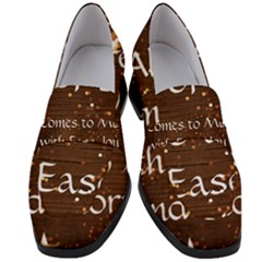 Women s Chunky Heel Loafers 