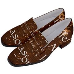 Women s Chunky Heel Loafers 