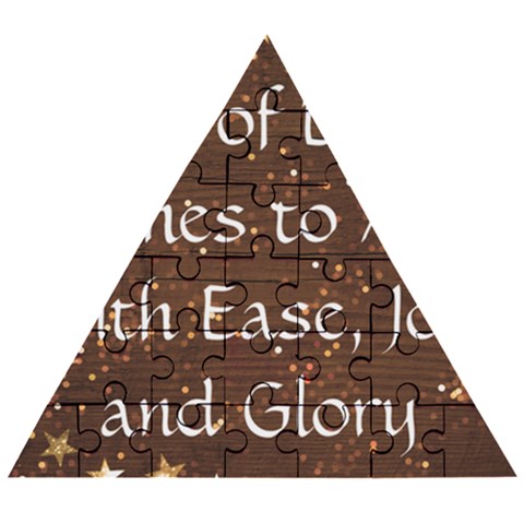 All of Life Comes to Me with Ease, Joy and Glory Wooden Puzzle Triangle from ArtsNow.com