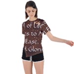 All of Life Comes to Me with Ease, Joy and Glory Asymmetrical Short Sleeve Sports Tee