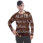 All of Life Comes to Me with Ease, Joy and Glory Men s Pique Long Sleeve Tee