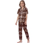 All of Life Comes to Me with Ease, Joy and Glory Kids  Satin Short Sleeve Pajamas Set